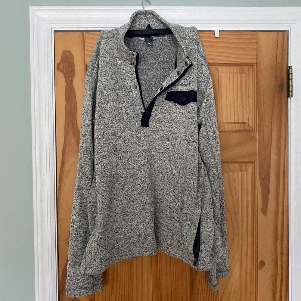 Eddie Bauer 1/4 snap front sweater